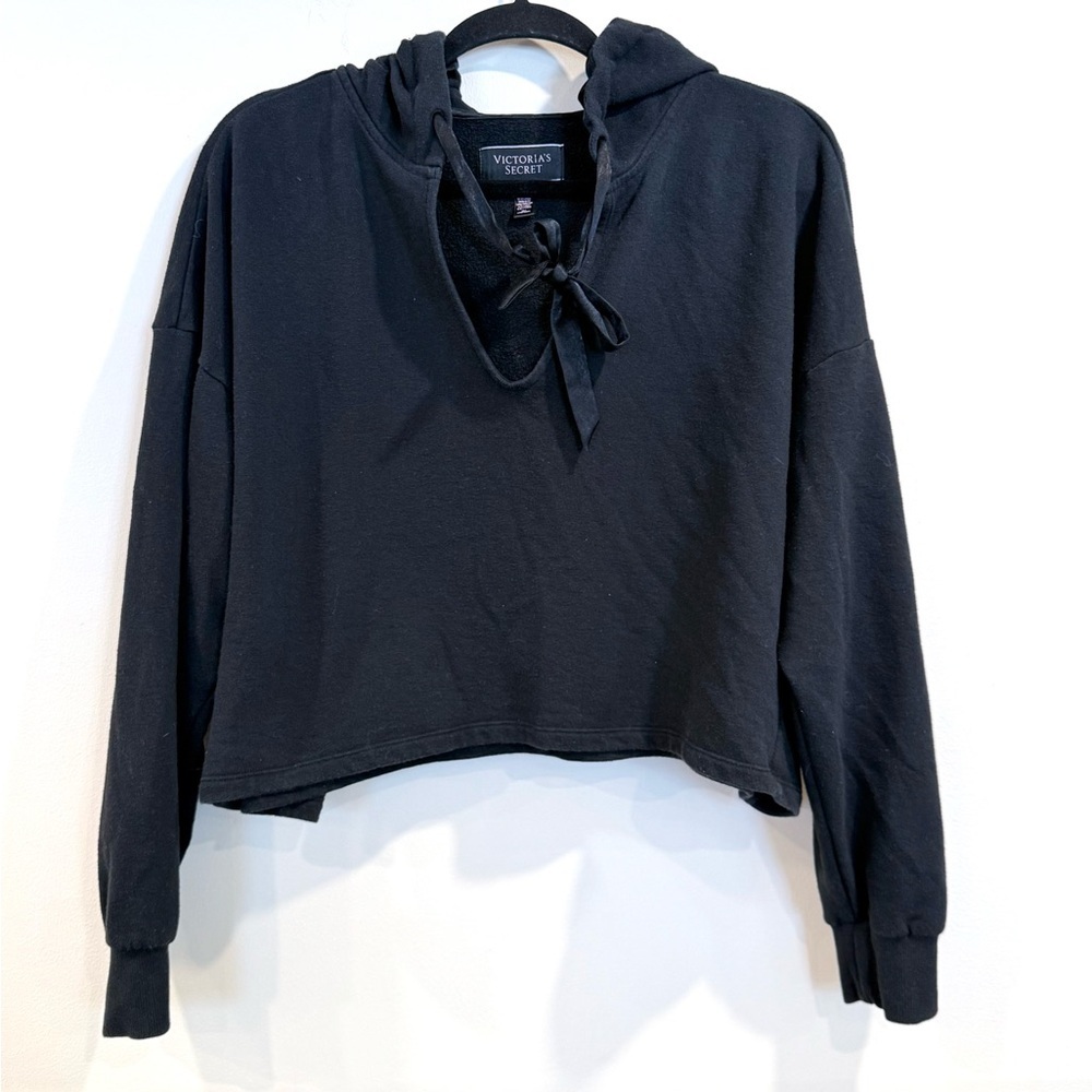 🔥Victoria's Secret Black Women's Hoodie Top Size M Good Condition 🔥